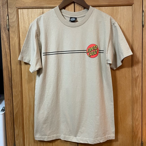 Santa Cruz Classic Dot Regular T-Shirt Cream/Tan/Red/Yellow Skateboarding Medium - Picture 3 of 11